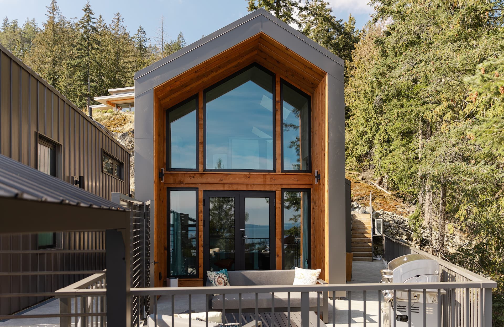 The Cabanas on Bowen — modern A-frame perched in the trees